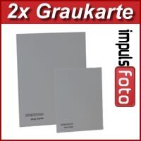 Graukarten Set - Graukarte fuer Weißabgleich 24x19cm und 19x14cm