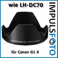 Sonnenblende kompatibel mit Canon GX1, GX 1 Objektiv - Ersatz für LH-DC70