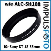 Minadax Sonnenblende fuer Sony DT 18-55mm f/3.5-5.6 Zoom Objektiv - aehnlich ALC-SH108