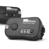 Pixel Pawn TF-363 Funk Blitzauslöser Set mit 3 Empfängern bis 100m kompatibel mit Sony und Minolta Blitzgeräte – Funkauslöser Kamera- und Blitz