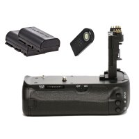 Minadax Profi Batteriegriff kompatibel mit Canon EOS 6D - Ersatz f&uuml;r BG-E13 - f&uuml;r 2x LP-E6 und 6x AA Batterien + 2 LP-E6 Nachbau-Akkus + 1x Infrarot Fernbedienung!