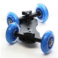 Table Dolly Mini Skaterdolly Kamerawagen fuer Kamera- und Kurvenfahrt mit DSLR Systemkamera oder Camcorder