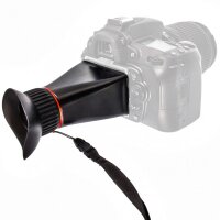 MK-VF100-B(3/2) Displaylupe Hood Loupe Viewfinder 2.2x fuer Canon 650D*, 600D*, 550D, 60D*, 6D, 5D MarkIII & Nikon D90 – wie Kinotechnik LCDVF 3/2