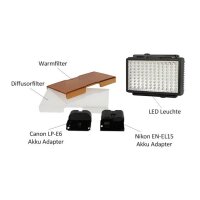 Pixel Sonnon DL-912 FUNK-Steuerung bis zu 3 Leuchten - Kraftvolle flimmerfreie LED Leuchte – Stromversorgung durch LP-E6 / EN-EL15 / Sony NP-F570 / 550 / 530 / 330 oder 6 AA Batterien