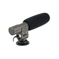 JJC Stereo Richtmikrofon mit Windschutz kompatibel mit Canon EOS 700D, 650D, 600D, 550D, 100D, 70D, 60D, 7D, 7D, 6D, 5D Mark III, 5D Mark II, 1D X, 1D und M Aufnahmewinkel kann zu 2 Positionen