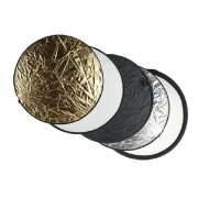 5in1 Faltreflektoren Set - ca. 105cm - gold, silber, schwarz, wei&szlig; und Diffusor