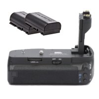 PIXEL Qualit&auml;ts Profi Batteriegriff Vertax kompatibel mit Canon EOS 5D Mark II Ersatz f&uuml;r BG-E6 - f&uuml;r LP-E6 und 6 AA Batterien + 2 LP-E6 Nachbau-Akkus