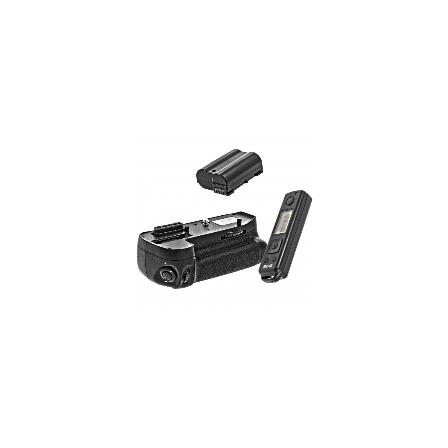 Meike LCD Timer Batteriegriff fuer Nikon D7100 + 1x Zusatzakku wie der EN-EL15 "Timerfunktion via Fernbedienung", doppelte Kapazität, Hochformatauslöser - wie der MB-D15