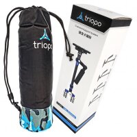 Triopo Carbon Steadycam Stabilisator - versenkbarer Handheld Stabilisator fuer DSLR & Camcorder