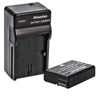 Minadax® Akku + Ladegerät kompatibel mit Nikon EN-EL14 EN-EL14A inkl. Auto Ladekabel, Ladeschale austauschbar + Ersatz für EN-EL14A