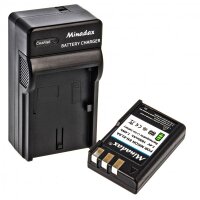 Minadax® Ladegerät 100% kompatibel mit Nikon EN-EL9a inkl. Auto Ladekabel, Ladeschale austauschbar + 1x Akku Ersatz für EN-EL9a