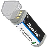 Minadax® Ladegerät 100% kompatibel mit Canon NB-9L inkl. Auto Ladekabel, Ladeschale austauschbar + 1x Akku Ersatz für NB-9L