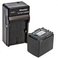 Minadax® Ladegerät 100% kompatibel mit Canon BP-819 inkl. Auto Ladekabel, Ladeschale austauschbar + 1x Akku Ersatz für BP-819