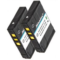 2 x Minadax® Qualitaetsakku mit echten 500 mAh fuer Kodak EasyShare V530 V603, wie KLIC-7002 - Intelligentes Akkusystem mit Chip