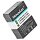 2x Minadax Qualitätsakku mit echten 900mAh kompatibel für GoPro Hero 3 / Hero 3+ Ersatz für AHDBT-302 / AHDBT-301 / AHDBT-201 - Intelligentes Akkusystem mit Chip