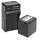 Minadax® Ladegeraet 100% kompatibel fuer Panasonic CGA-DU21 inkl. Auto Ladekabel, Ladeschale austauschbar + 1x Akku wie CGA-DU21
