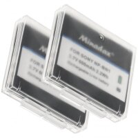 Minadax® Ladegerät 100% kompatibel mit Sony NP-BN1 inkl. Auto Ladekabel, Ladeschale austauschbar + 2x Akku Ersatz für NP-BN1
