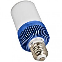Minadax&reg; LED Lampe mit Bluetooth Lautsprecher ca. 15m Reichweite in Blau  E27  4,5 Watt A++  LED Warmwei&szlig; Leuchtmittel, 400-460 Lumen