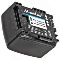 Minadax® Qualitätsakku mit echten 750 mAh kompatibel mit Canon LEGRIA HF G10 | HF G25 | HF M31 | HF M32 | HF M36 | HF M40 | HF M41 | HF M46 | HF M300 | HF M306 etc, Ersatz für BP-809 - Intelligentes Akkusystem mit Chip
