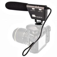 Pixel Voical MC-50 Super Nieren Mikrofon mit Windschutz für 3,5mm Klinken MIC Buchse - passend für DSLR und Camcorder