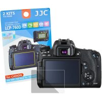 JJC LCD-Displayschutzfolie LCP-760D | Kamera-Display Schutz | Geeignet f&uuml;r Canon EOS 760D/EOS 8000D