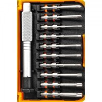 Minadax&reg; 11-Teilig Gehaertet Torx Werkzeug Set aus stabilem Chrom-Vanadium inklusive praktischer Aufbewahrungsbox