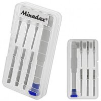 Kompaktes 8-teiliges Minadax Feinwerkzeug-Set fuer unterwegs - inkl. praktischer Box - Werkzeug