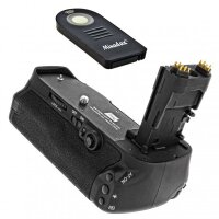 PIXEL Batteriegriff kompatibel Canon EOS 7D Mark II + 1x Infrarot Auslöser - Pixel Vertax E16 Ersatz für Canon BG-E16