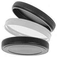 Aluminium Filter-Schutzdeckel / Schraub-Filterkappen fuer 62mm Filter