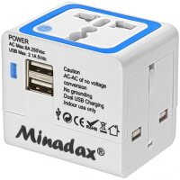 Minadax® Travel Adapter 2x USB 2.1A - SP-119