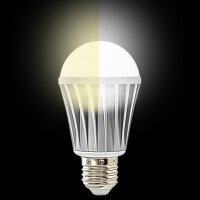 Minadax® dimmbare Warm- und Kaltweiße CCT LED Gluehbirne fuer E27 Sockel 7,5 Watt A+ - Steuern Sie die Farbe Ihres Lichtes ueber Bluetooth