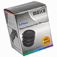 Meike Automatik Makro Zwischenringe fuer Nikon- mit Autofokus-Weiterleitung - MK-N-AF-B