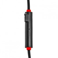 Wassergeschuetzter Bluetooth 4.0 In-Ear Kopfhoerer in energetischem Rot fuer Sport und Freizeit - mit integriertem Headset - Minadax C5