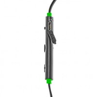 Wassergeschuetzter Bluetooth 4.0 In-Ear Kopfhoerer in sportlichem Gruen fuer Sport und Freizeit - mit integriertem Headset - Minadax C5