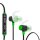 Wassergeschuetzter Bluetooth 4.0 In-Ear Kopfhoerer in sportlichem Gruen fuer Sport und Freizeit - mit integriertem Headset - Minadax C5