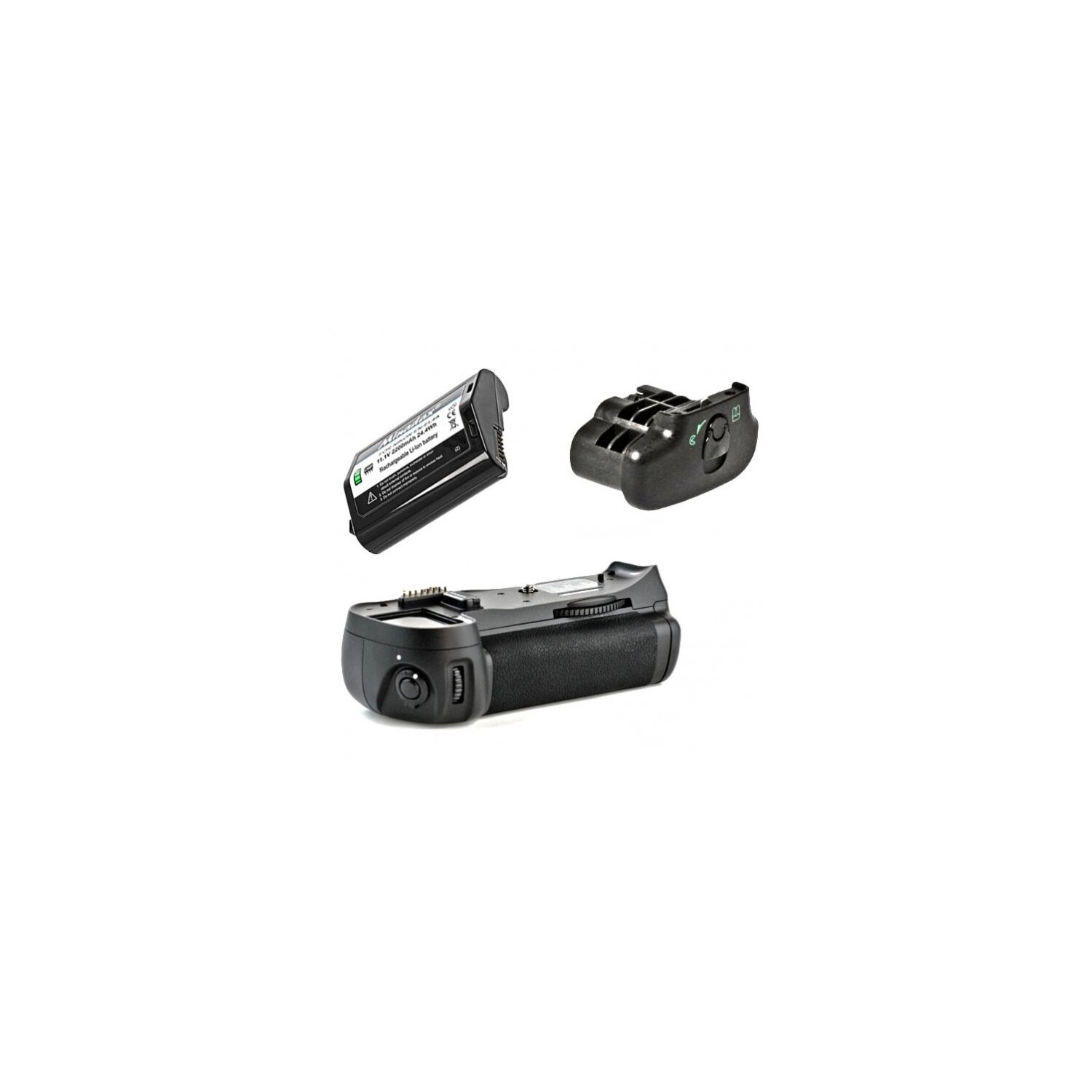 Meike Profi Batteriegriff fuer Nikon D700, D300s, D300 - ersetzt MB-D10 + 1x EN-EL4 Nachbau-Akku + Batteriefachabdeckung aehnlich Nikon BL3