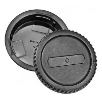 Geh&auml;use- und Objektiv R&uuml;ckdeckel kompatibel mit Canon EOS DSLR Spiegelreflexkameras