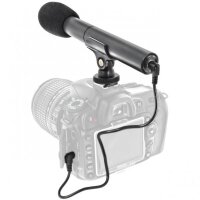 JJC SGM-185 Richtmikrofon fuer DSLR- und Videokameras 3,5mm Klinke Anschluss
