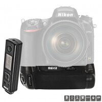Meike LCD Timer Batteriegriff fuer Nikon D750 + 1x Zusatzakku wie der EN-EL15 "Timerfunktion via Fernbedienung", doppelte Kapazitaet, Hochformatausloeser - wie der MB-D16