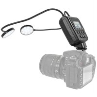 Flexible 30cm Flexarm 24 LED 2-fach Makro Leuchte Dauerlicht Blitz Flash kompatibel mit Nikon & Canon DLSR & Bridge Kameras - ideal fuer Makro- Tabletop & Produktfotografie