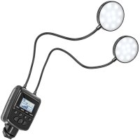 Flexible 30cm Flexarm 24 LED 2-fach Makro Leuchte Dauerlicht Blitz Flash kompatibel mit Sony DLSR & Bridge Kameras - ideal für Makro- Tabletop & Produktfotografie
