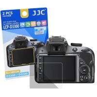 JJC LCP-D3300 Displayschutzfolie Screen Protector Kratzschutz passgenau kompatibel mit Nikon D3200, D3300