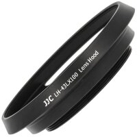 JJC 43mm Universal Aluminium Sonnenblende Streulichtblende Gegenlichtblende GeLi in schwarz kompatibel mit Panasonic Lumix DMC-LX100, Leica D-LUX - LH-43LX100
