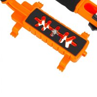 Minadax® ECR-007 C-förmiger Video-Handgriff Grip Stativ Halterung Stabilisierer in orange für Videografie - mit Minadax® Reinigungstuch
