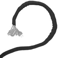 Minadax&reg; Selbstschlie&szlig;ender 5 Meter Profi Kabelschlauch Kabelkanal 38mm Innendurchmesser in schwarz f&uuml;r flexibles Kabelmanagement
