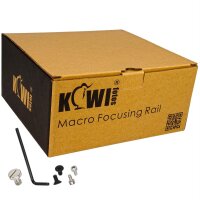 KiwiFoto FC-1II Professioneller 16cm 3D Einstellschlitten 4-Wege Makroschiene Kreuzschlitten für Panorama- und Makrofotografie