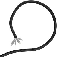 Minadax® 2 Meter, 38mm Ø Selbstschließender Profi Kabelschlauch Kabelkanal in schwarz für flexibles Kabelmanagement