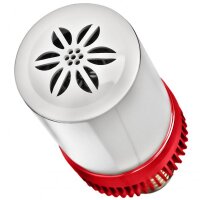 Minadax&reg; LED Lampe mit Bluetooth Lautsprecher ca. 15m Reichweite in Rot  E27  4,5 Watt A++  LED Warmwei&szlig; Leuchtmittel, 400-460 Lumen