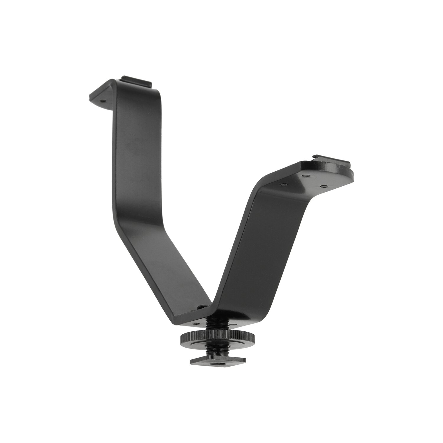 Minadax® hochwertiger Aluminium V-Form Blitzschuh Halterung Cold Shoe Mount für DSLR Kamera Camcorder Zubehör