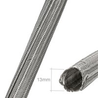 Minadax® 1 Meter, 13mm Ø Selbstschließender Profi Kabelschlauch Kabelkanal in grau für flexibles Kabelmanagement